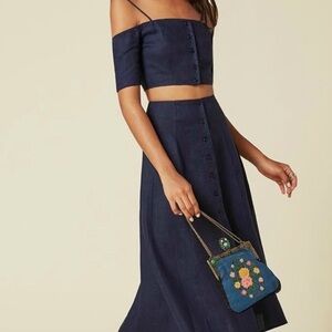 Reformation Ava Two Piece Midi Dress